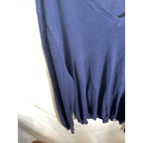 Brooks Brothers 346 Men’s V Neck Golf Shirt Size XL Blue Linen Blend Outdoors - Picture 6 of 12